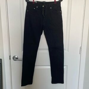 Slim coupe étroite & denim black jeans